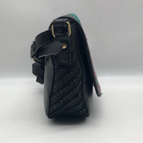 Desigual Black Faux Leather Varsovia Far West Crossbody Bag - Picture 3 of 10